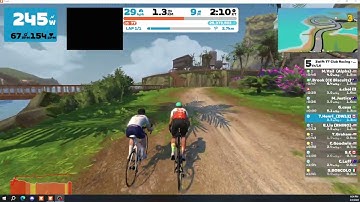Zwift TT Club Racing - Mech Isle Loop (C) on Mech Isle Loop in Makuri Islands