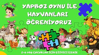 Çocuklar Yapboz - Puzzle Oyunu ile Hayvanları Öğreniyoruz /  Eğitici ve Eğlenceli Çocuk Videosu screenshot 2