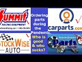 Online car parts shopping summit racing vs stockwise auto vs carpartscom vs partsgeek vs jegs