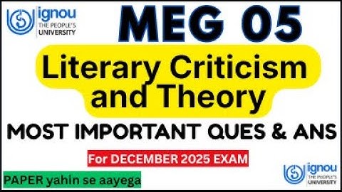 IGNOU MEG 05 MOST IMPORTANT QUESTION AND ANSWERS FOR DEC 2025 EXAMS | IGNOU MEG 05 Quick Revision |