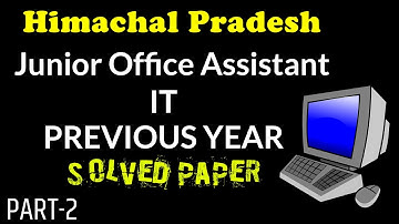 HPSSC JOA-IT PREVIOUS YEAR SOLVED QUESTION PAPER (PART-2) || HP GOVT JOBS