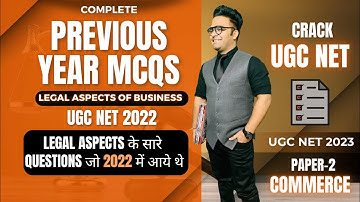 Legal Aspects Previous Year Mcqs 2022 || Paper 2 Commerce Ugc Net
