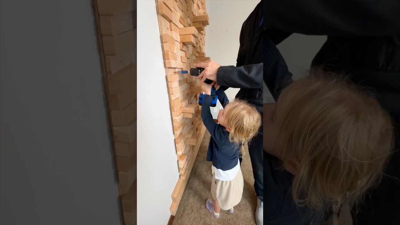 The final reveal of the climbing wall!! 😲 