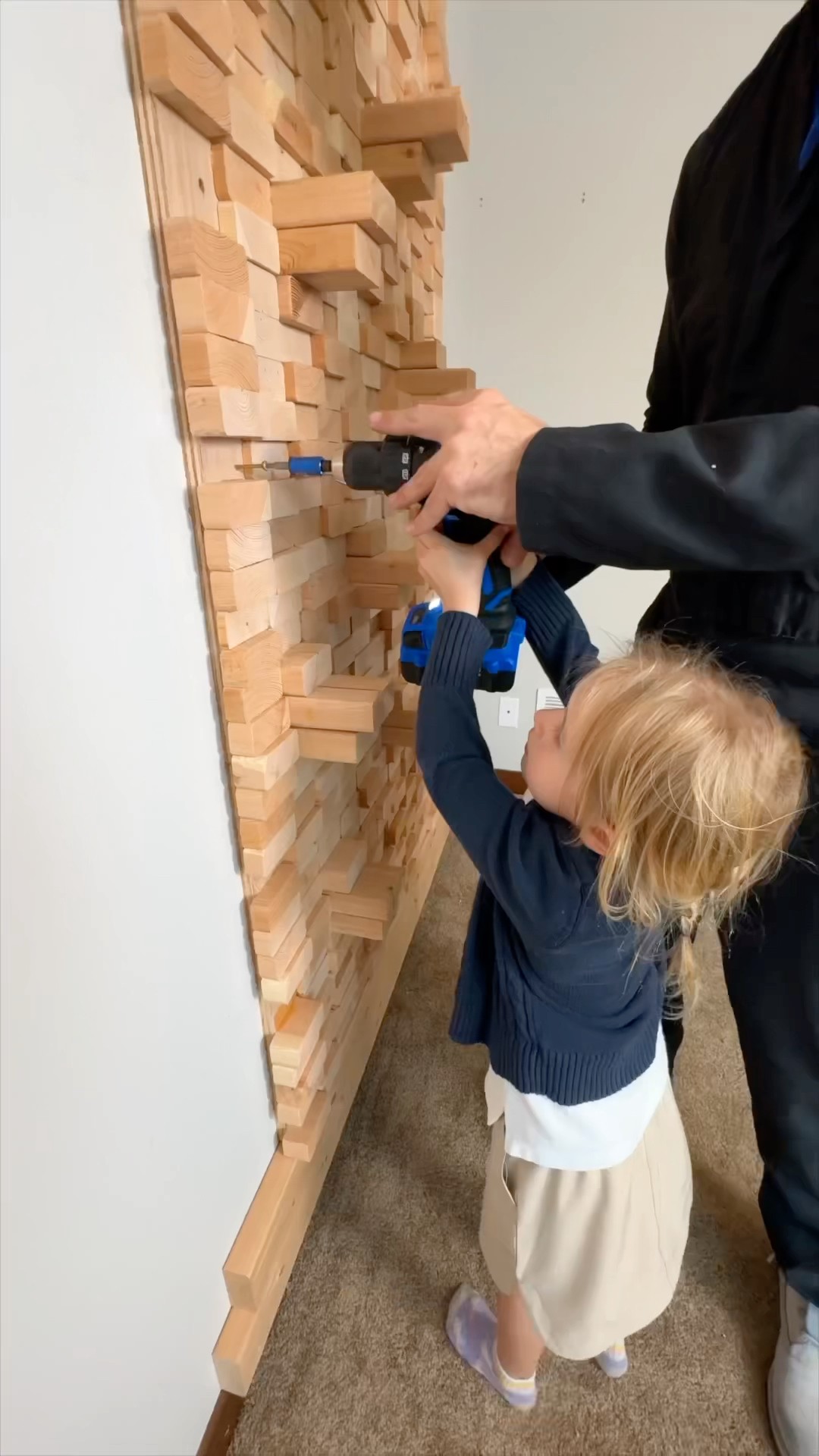 The final reveal of the climbing wall!! ? #lowespartner #ad
