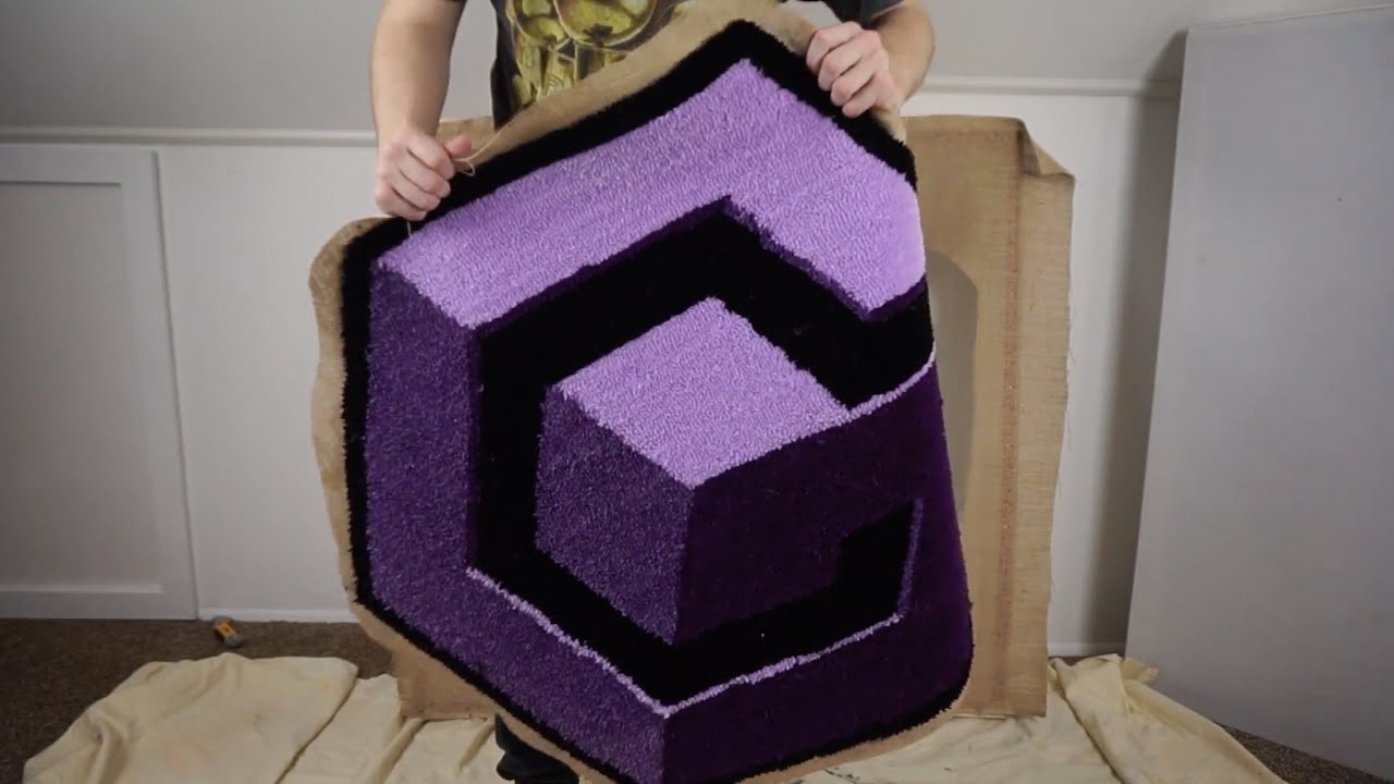 Gamecube Rug making a NINTENDO GAMECUBE rug from start to finish - YouTube