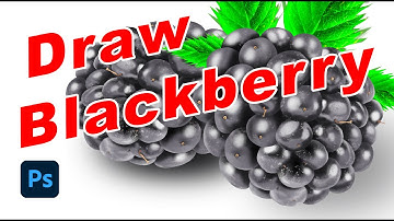 Draw Blackberry step by step (Photoshop Drawing) #tutorialphotoshop #photoshopdrawing #photoshopart