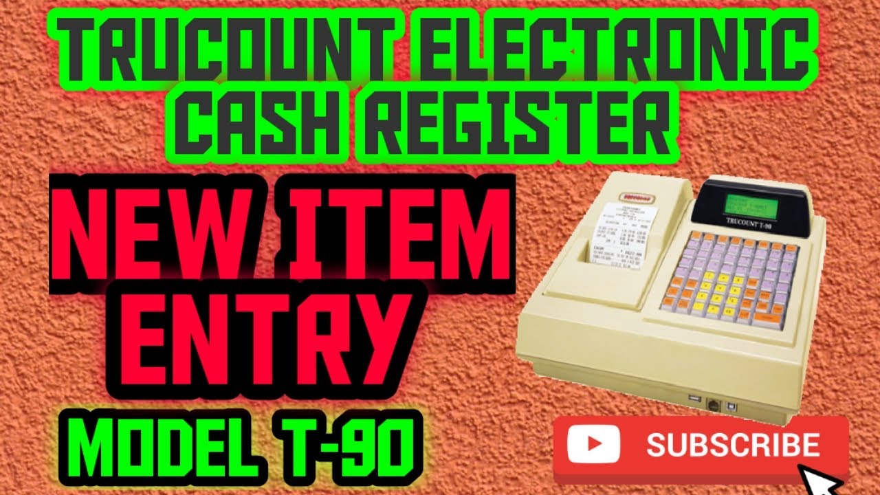HOW TO CREATE A NEW OR EDIT ITEM TRUCOUNT ELECTROINC CASH REGISTER T-90 (Billing Machine )