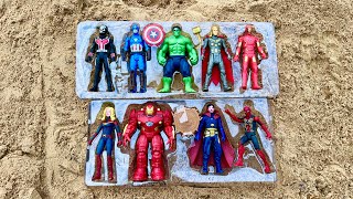 Menemukan,unboxing mainan avengers,ironman,hulkbuster,hulk,dr strange,captaimarvel,spiderman,antman