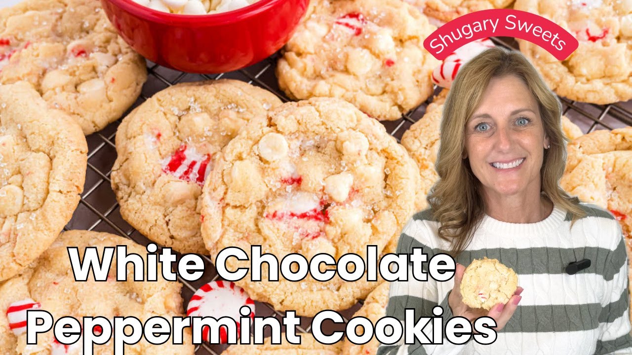 Chewy White Chocolate Peppermint Cookies Recipe