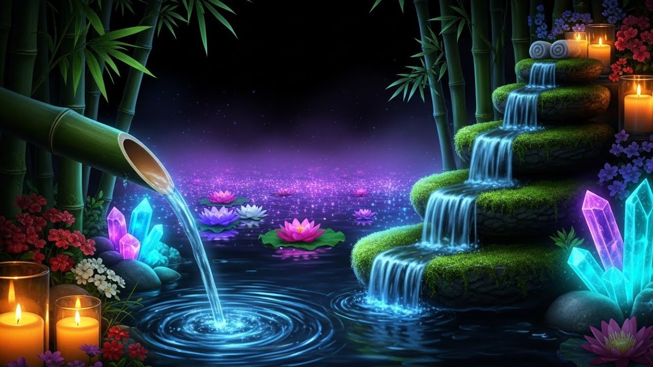 Crystal Energy Meditation 🧘 Soothing Water Sounds for Stress & Soul Rejuvenation....