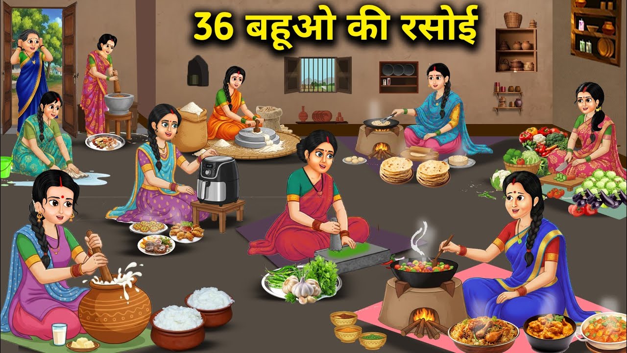 36 बहुओं की रसोई | 36 daughters-in-law's kitchen | Animated Videos | Kahaniyo Ka Safar
