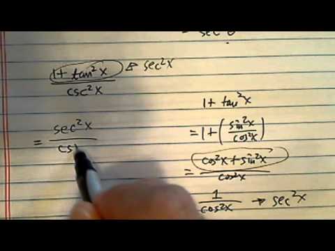 Simplify This Trig Function 1 Tan 2x Csc 2x Youtube