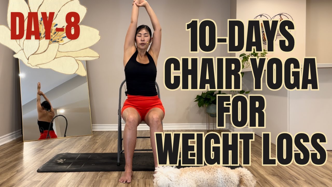 20 Mins 10-Days Chair Yoga For Weight Loss Series | Day-8