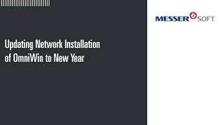 Updating Network Installation of OmniWin to New Year