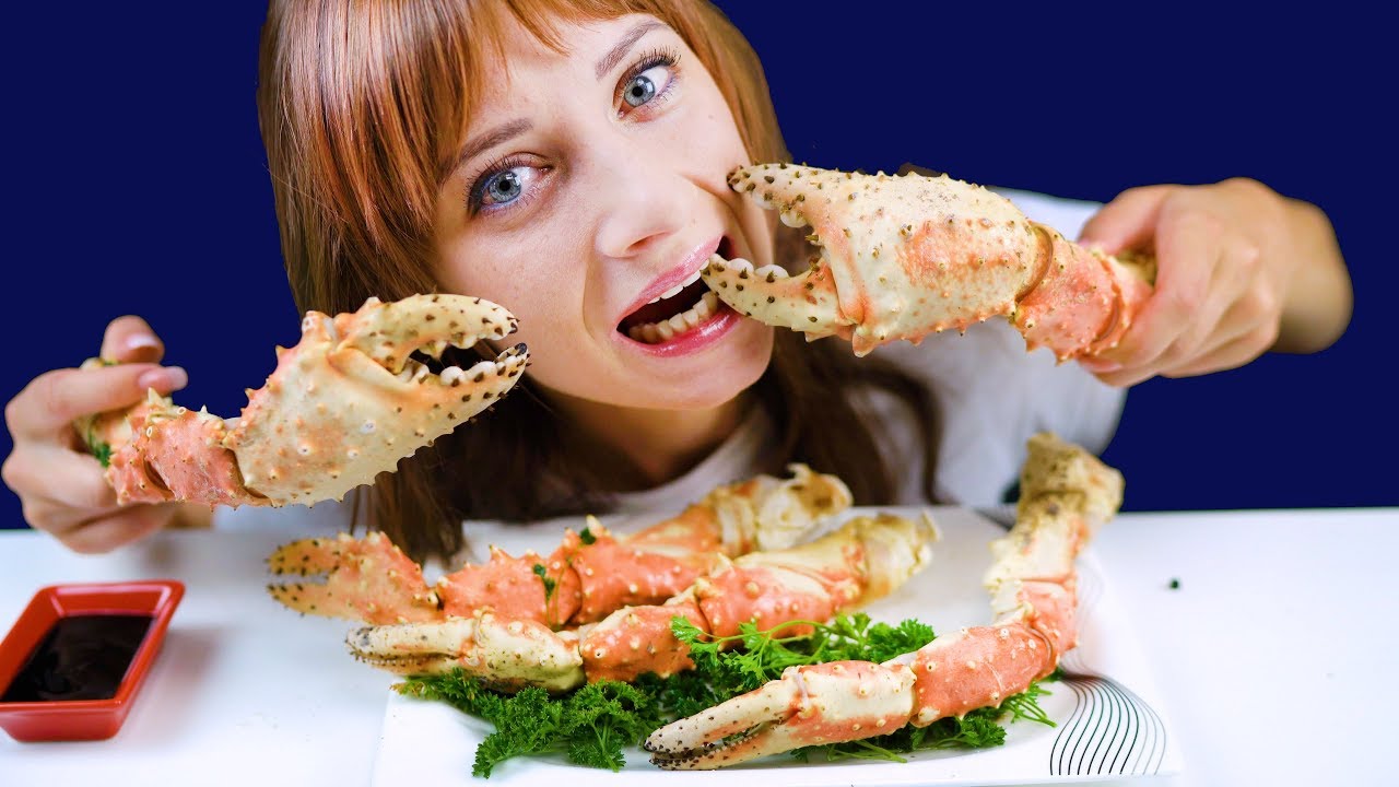 ASMR KING CRAB LEGS (EATING SOUNDS) No Talking LILIBUASMR YouTube