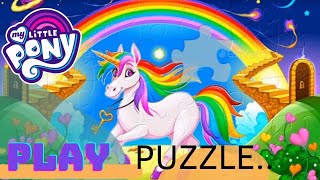 Rainbow dash, playing Picture Puzzle Game: Fun Game for Fans! screenshot 1