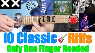 10 Classic Riffs! Only One Finger Needed John Mayer, Blink 182, The Cure, Red Hot Chili, Coldplay