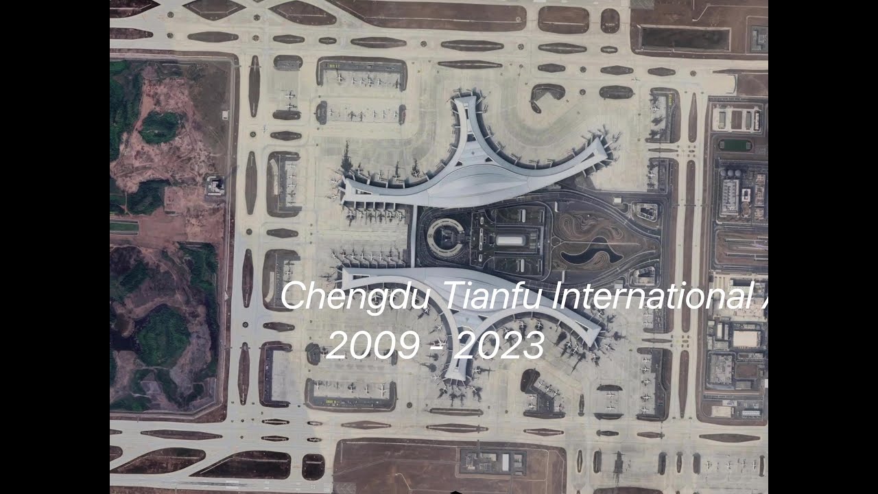 Chengdu Tianfu International Airport Satellite Timelapse (2009-2023)