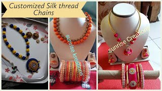 Customized Silk Thread Necklace Part-6 Jewellery Collection Crafts Sunrisekreations