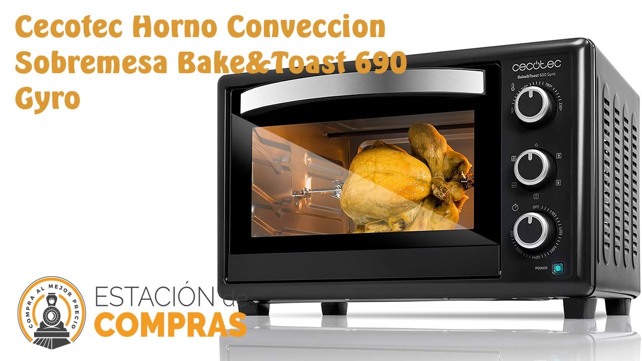 Horno de Convección y sobremesa Cecotec Bake\u0026Toast 690 Gyro - YouTube