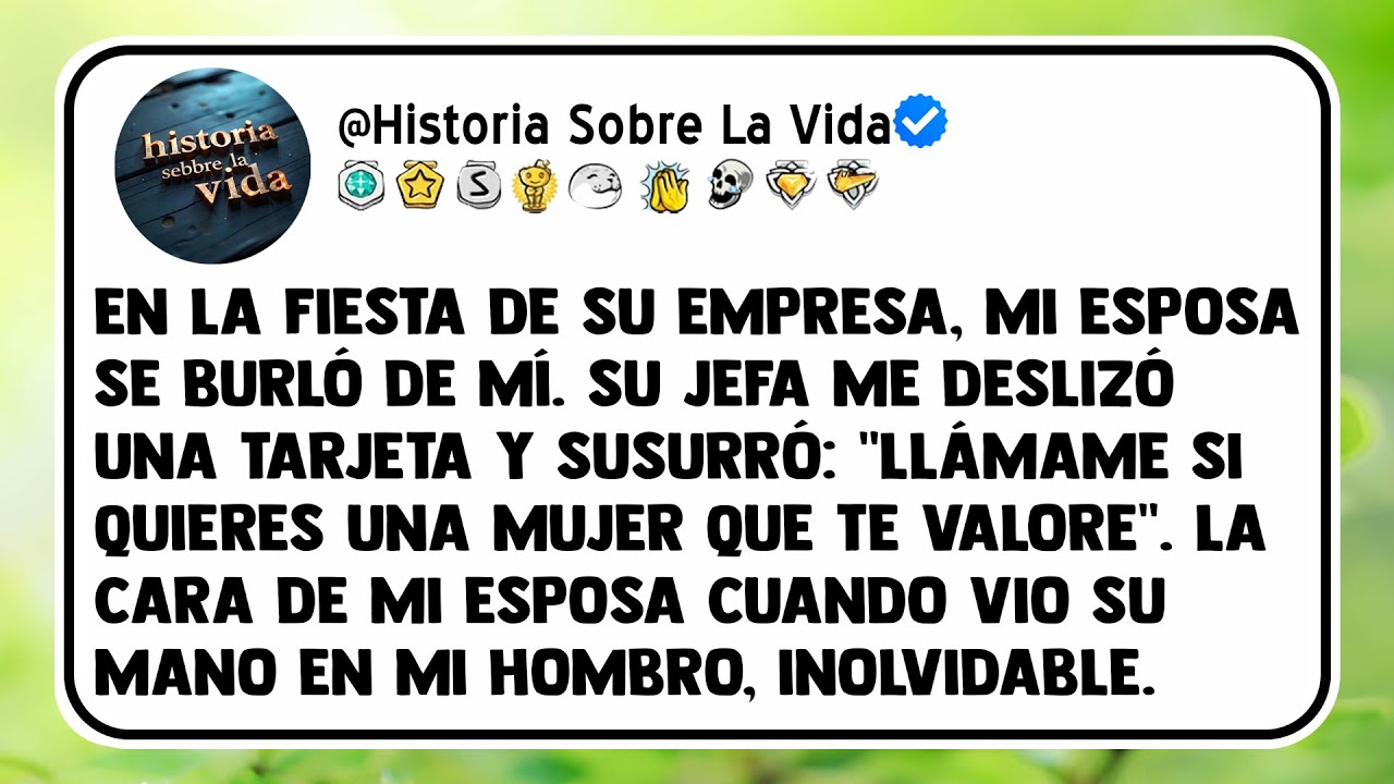 En la fiesta de su empresa, mi esposa se burló de mí. Su jefa me deslizó una tarjeta y susurró: 