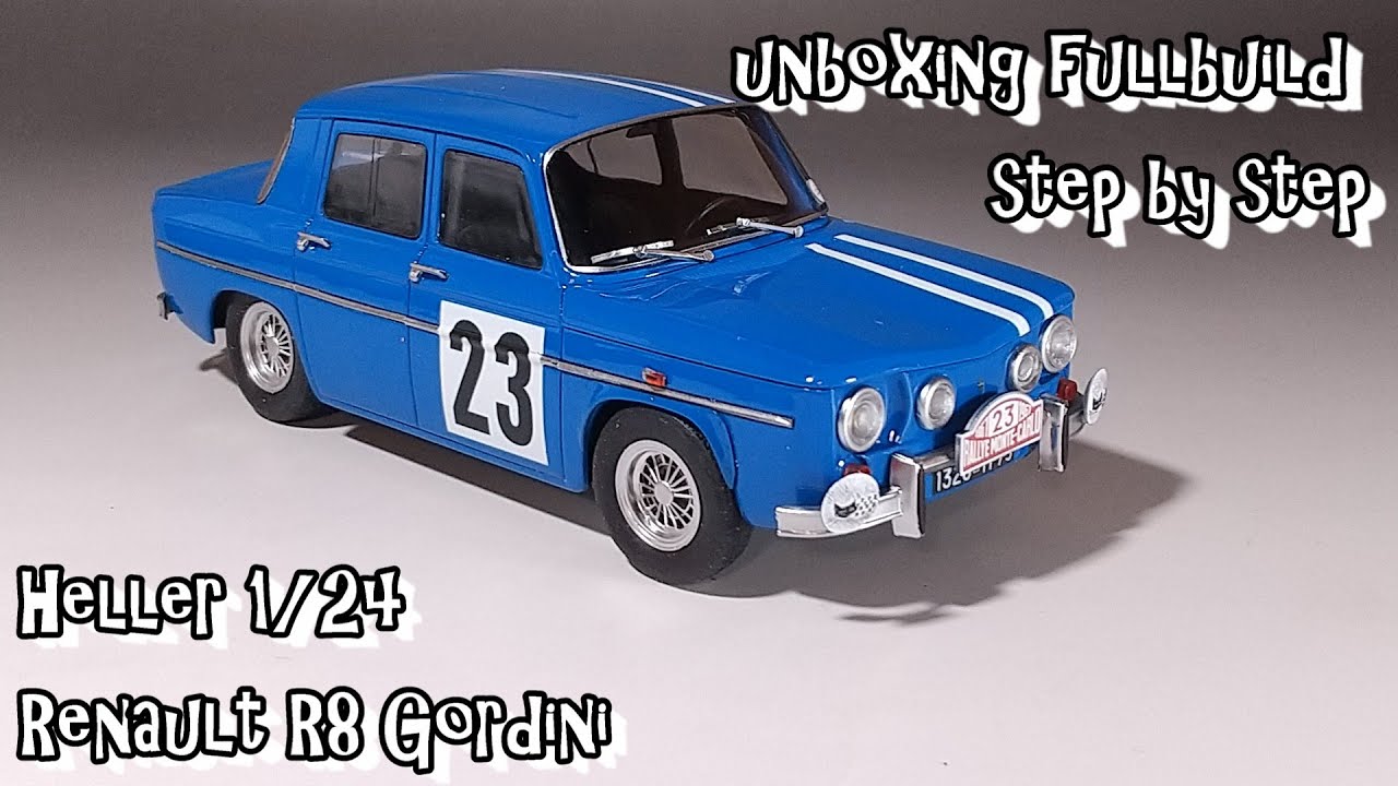 unboxing fullbuild HELLER 1/24 RENAULT R8 GORDINI Scale Car