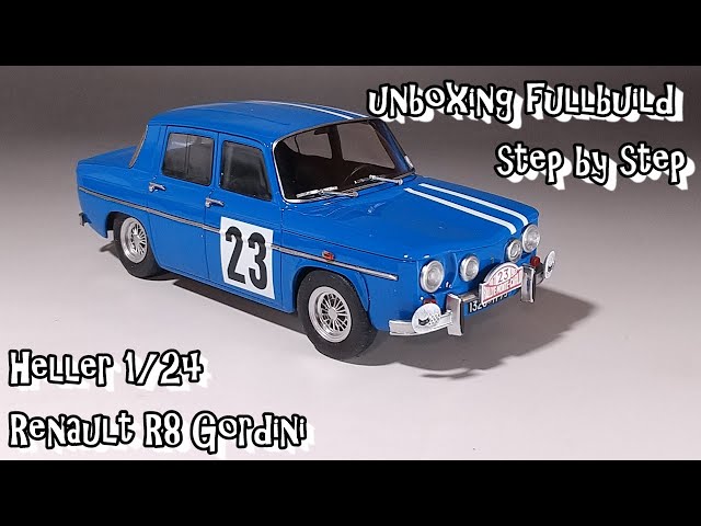 unboxing fullbuild HELLER 1/24 RENAULT R8 GORDINI Scale Car