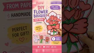 🌸✨ DIY Flower Bouquet from Paper 💐 | Easy &amp; Beautiful Handmade Craft #Shorts #trending #viral #diy