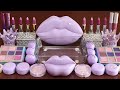 Mixing"PurpleLips" Eyeshadow and Makeup,parts,glitter Into Slime!Satisfying Slime Video!★ASMR★