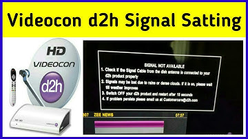 Videocon d2h Signal Satting
