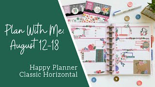 Details Plan with Me: August 12-18 // Classic Horizontal Happy Planner Update