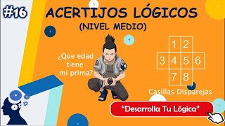Acertijos Lógicos 16/24 - Casillas Disparejas, Edad de la Prima (NIVEL MEDIO | DIVERTIDOS)