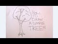 How to draw a simple tree step by step