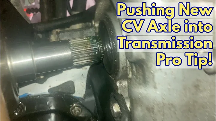 Pushing a new CV Axle into Transmission - pro tip!