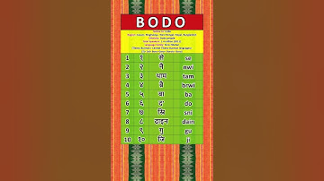 NUMBERS IN THE BODO LANGUAGE