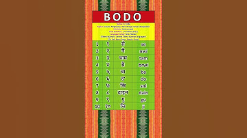 NUMBERS IN THE BODO LANGUAGE