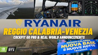 Ryanair *New 2024 Route* | Reggio Calabria(LICR)✈Venice(LIPZ) | GoPro | Europe Pilot Career Ep.31