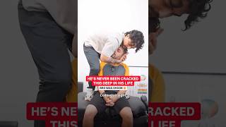 HE'S NEVER BEEN CRACKED THIS DEEP IN HIS LIFE! 🤯 #chiro #backpain #neckpain #trending #shorts
