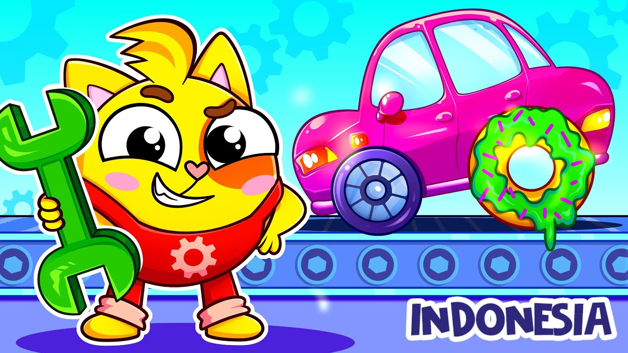 Lagu Mari Perbaiki Mobil Mainan 🚗Lagu Kendaraan | Lagu Anak-Anak Lucu 😻🐨 oleh Baby Zoo Indonesia