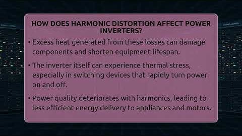 How Does Harmonic Distortion Affect Power Inverters? - Electrical Engineering Essentials