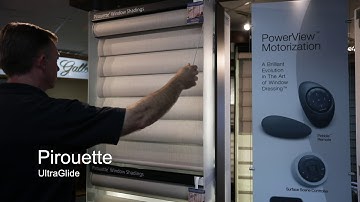 Hunter Douglas Pirouette with UltraGlide demonstration at Carolina Blinds window treatment store
