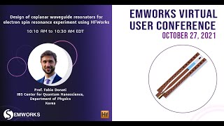 Design of coplanar waveguide resonators for electron spin resonance experiment using HFWorks