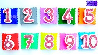 Учим цифры от 1 до 10 с Play Doh| Цифры 1-10 | Цифры из Плей До|Учим цвета с Play Doh