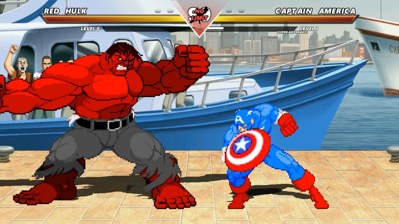 RED HULK vs CAPTAIN AMERICA - Highest Level Incredible Epic Fight ...