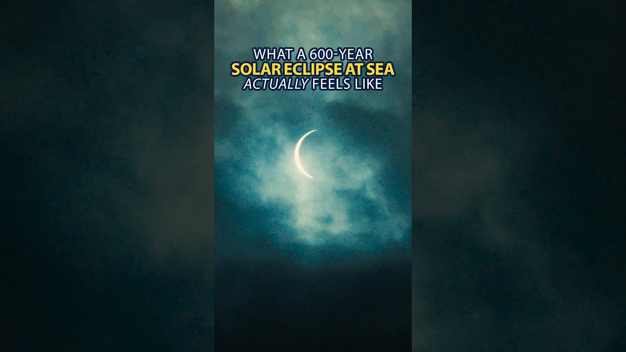 What a 600-Year Solar Eclipse at Sea actually feels like 🌑✨ #solareclipse #shorts #iceland