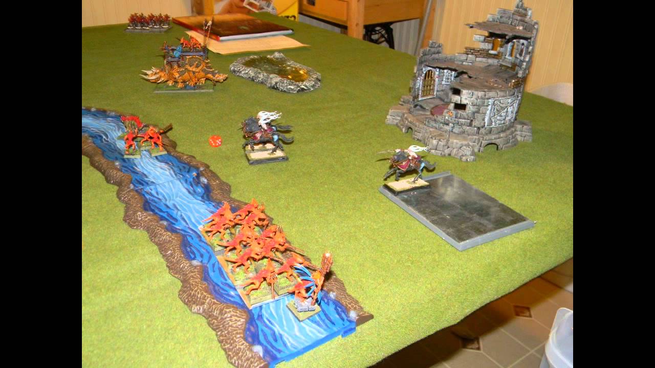 117 Lizardmen vs Dark Elves  Warhammer Fantasy Battle Report