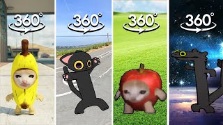 FIND Toothless Dance But Cat Meme COMPILATION | Banana Cat Crying Finding Challenge 360º VR Video