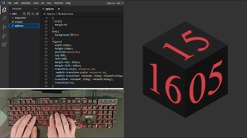 ASMR Programming - Coding Cube Clock using Html CSS and Javascript - No Talking