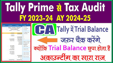 Tax Audit FY 2023-24 | Tax Audit From Tally Prime FY 2023-24 | Tax Audit Report 23-24 in Tally Prime