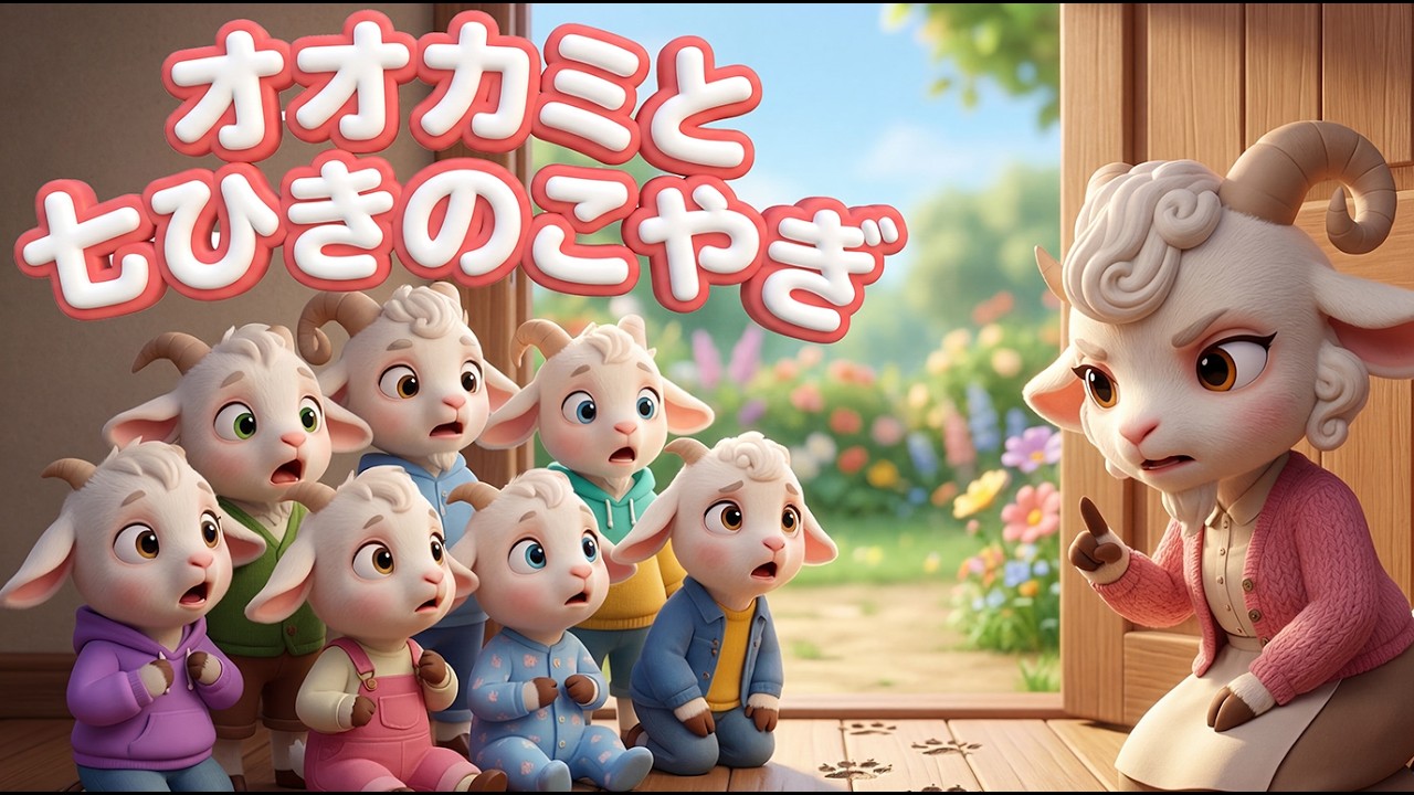 童話アニメ】オオカミと七ひきのこやぎ｜こわいとき、どうやって自分を